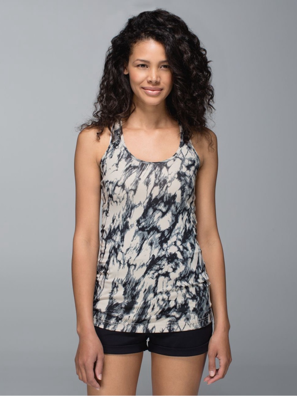 Lululemon Athletics Womens Cool Racerback Great Granite Black Mojave Tan Tie Dye